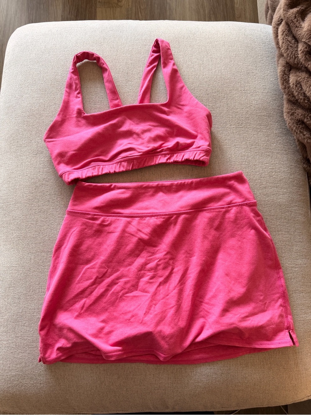 Women’s Two-Piece Pink Skirt Set